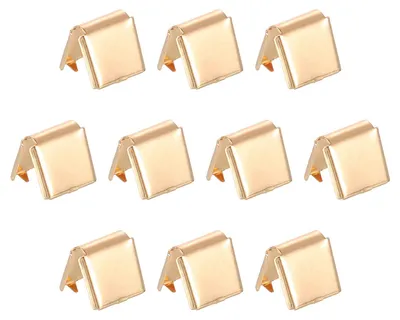 Image de Fermetures à sertir pour cordons et rubans en cuir - 32 pièces pour cordons et rubans de 8 mm - Fabrication de bijoux DIY - Couleur or
