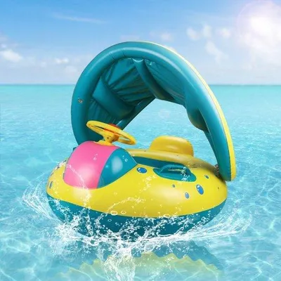 Produktbild von Baby-Schwimmweste mit Sonnenhut-Serie - Sicherheitsstuhl - Für 6-36 Monate - UV-Schutz - Mit Transporttasche