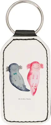 Produktbild von Mr. & Mrs. Panda Taschenanhänger Axolotl Freundin - Weiß - Geschenk, schlüsselbund anhänger, Valentinstag, Liebe, Schlüsselanhänger, schlüssel, Mit Spruch, für, Lurch