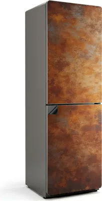 Zdjęcie produktu dla Metaliczna tekstura z rdzą - Magnetyczna osłona lodówki - Folia dekoracyjna magnetyczna do kuchni - Magnes na lodówkę deco - Samoprzylepna tablica magnetyczna - Folia magnetyczna na drzwi lodówki - 60x190 cm