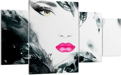 Produktbild von Bild auf Leinwand - Leinwandbild - Frau Abstraktion - 160x90cm - Wand Bild - Wanddeko - Wandbilder - Leinwanddruck - Bilder - Kunstdruck - Wanddekoration - Leinwand bilder - Wandkunst - DL160x90-3663