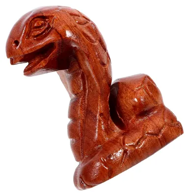 Produktbild von Kleine Holzschlangenfigur als Dekoration für Tisch und Zimmer