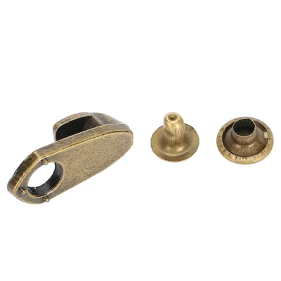 Produktbild von Stiefelhakennieten, aus Bronzelegierung mit Klebeband, Schuhzubehör, ideal für Lederprodukte und Kleidung (Hiking Schuhe)