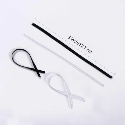 Image de 500Pcs 5 Inch Cable Ties Gardening Office Electrical Galvanized Iron Wire Ties White Black