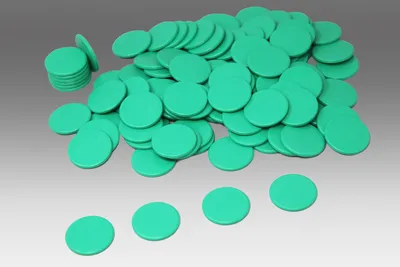 Produktbild von Spielchips, grün (100 Stück)