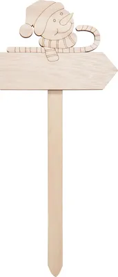 Produktbild von VBS Holz-Stecker mit Schild  "Schneemann"; H 50 cm