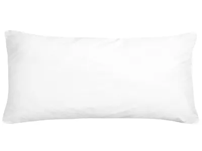 Produktbild von BELIANI Kopfkissen Weiß Mikrofaser-Bezug 40 x 80 cm Niedrig mit Polyester-Füllung Rechteckig Weich Bettkissen für Allergiker Geeignet Schlafzimmer