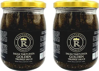 Produktbild von Realtartufi - Tartufata Golden Trüffelcreme 2 x 90 g - Schwarzer Trüffel - Vegan - Glutenfrei