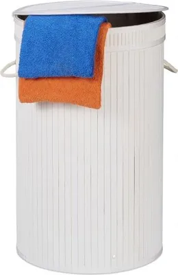 Image de Panier à linge en bambou avec couvercle