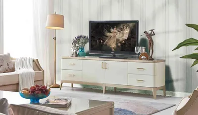 Image de tv Armoire Lowboard Meubles Armoires Salon Sideboard Blanc Commode Sideboards