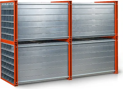 Produktbild von RR Industrietechnik Wabenregal RWR-36/3 3000x1000x1000mm mit 36 Fächern RAL 2004 Reinorange