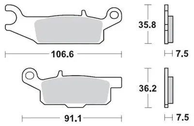 Obrázok produktu pre Brzdové doštičky Moto-Master Yamaha 095911