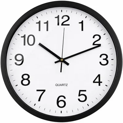 Image de VHV - Horloge mural - Horloge silencieux sans tic-tac de 25 cm - Horloge mural à piles - Idéal pour le salon, la cuisine et le bureau - Noir