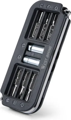 Produktbild von Fahrradreparaturwerkzeug Fahrrad Multitool Schraubenschlüssel Fahrradreparaturset tragbar 10 in 1 Präzision CRV Stahl ABS Griff für Straße und Mountainbikes schwarz