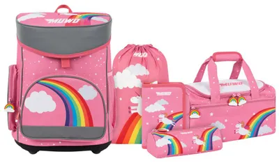 Produktbild von Einheitsgröße MW-293|MUWO "Lil Unicorn" Kinder Schulranzen Set 5-tlg.