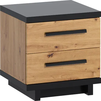 Immagine prodotto di Comodino DELAWARE – rovere artisan / nero opaco