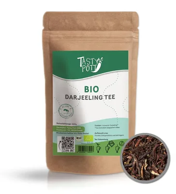 Produktbild von Tasty Pott Schwarzer Darjeeling Tee 250g