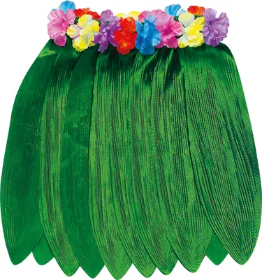 Produktbild von HAWAIIROCK MIT BANANENBLÄTTERN UND BLÜMENGÜRTEL 40 cm ONE SIZE