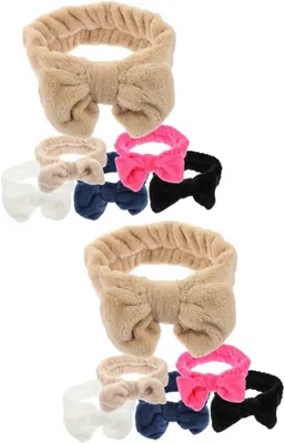 Produktbild von 12 Stück Stirnbänder als Haarschmuck, Haarbänder und Duschstirnbänder für Damen und Mädchen, Haargummis und Make-up-Stirnbänder zur Gesichtswäsche, niedliches südkoreanisches Design