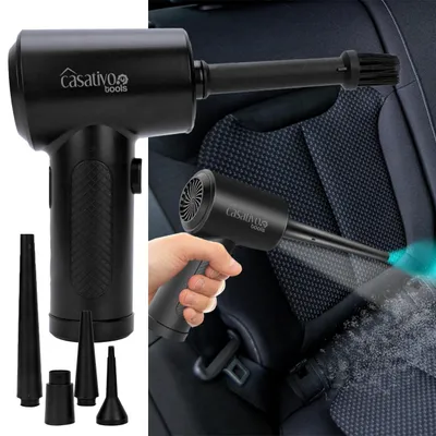 Produktbild von Leistungsstarkes Akku-Druckluftgebläse zum Reinigen & Aufblasen, 7kPa, inkl. 5 Aufsätze, kompakt & vielseitig, ideal für Auto, Haushalt & Outdoor