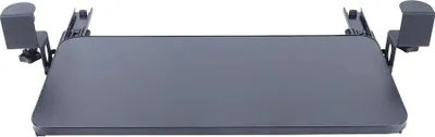 Produktbild von Tastaturablage Unter Dem Schreibtisch - Ausziehbare Schiene - 52×25 cm - Auszug 25 cm - Verstellbarer Abstand 1–4 cm - Tragkraft 20 kg - MDF & Kohlenstoffstahl