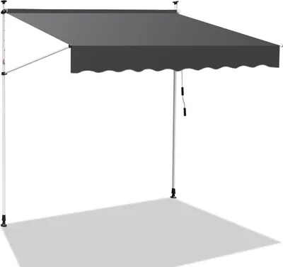 Obrázek produktu pro Hengda Klemmmarkise Markýza Balkon Odolná proti UV záření Voděodolná Šedá 350 cm