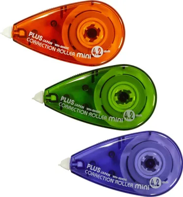 Produktbild von PLUS JAPAN Korrekturroller "MINI" 4,2 mm x 6 m 3er Packung
