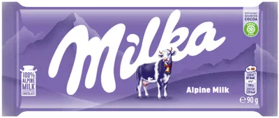 Zdjęcie produktu dla Czekolada Mleczna z Mleka Alpejskiego Milka 90g