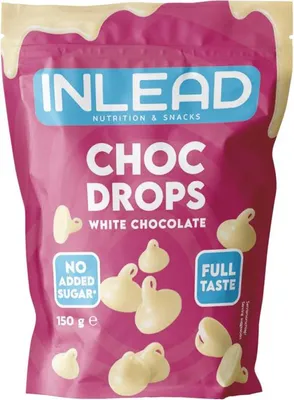 Produktbild von Inlead Choc Drops (150g) White Chocolate - Funktionelle Lebensmittel - Superfoods