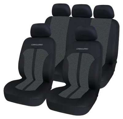Produktbild von Universelle Autositzbezüge - PREMIUM - Schwarz/Grau - Sitzbezug für das Auto - Komplettset - Sitzbezug-Set