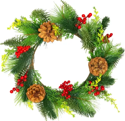 Immagine prodotto di MagicHome Natale, con pigne, da appendere, 30x30x12 cm