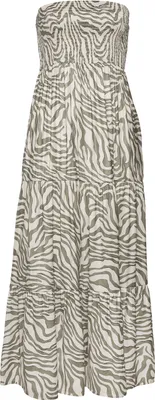 Produktbild von LASCANA Bandeaukleid khaki-beige bedruckt Größe 38