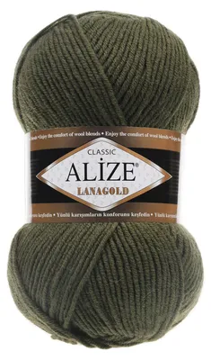 Strickwolle ALIZE Lanagold moosgrün