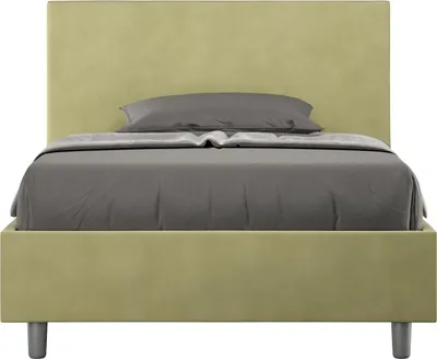 Produktbild von ITYHOME - Gepolstertes Bett mit Bettkasten 120x210 mit Mikrofaserbezug Grün Adele