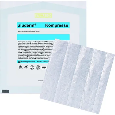 Produktbild von Kompresse aluderm einzeln 20x20cm