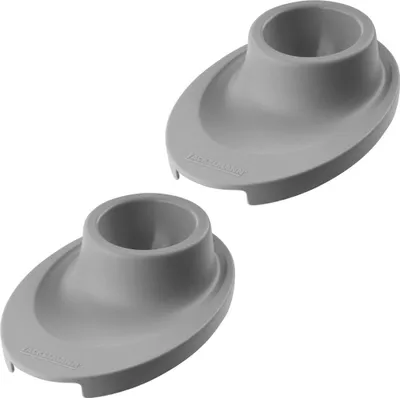 Image de Fackelmann Coquetier ECO, gobelet écologique pour œufs chauds et froids, support durable pour les œufs à la table du petit-déjeuner, support à œufs de qualité (couleur : gris clair), quantité : 2 pièces