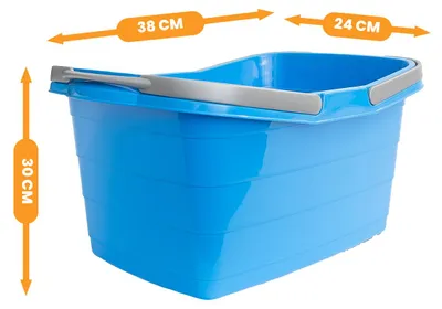 Produktbild von Tragewanne mit Henkel 60x37x28 cm EUROHOME® – aus Kunststoff, 60x37x27cm – Perfekt für alle Transportaufgaben