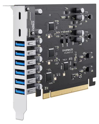Image de Inateck PCIe USB 3.2 Gen 2, 2 USB C, 6 USB A Ports 16 Gbps