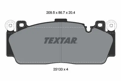 Produktbild von TEXTAR Bremsbeläge Satz Vorne für BMW 5 Limousine (F10) 2513301