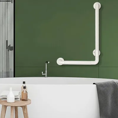 Immagine prodotto di SWANEW Maniglia per vasca da bagno 60x40cm Maniglia per vasca da bagno bianca Maniglia per vasca da bagno