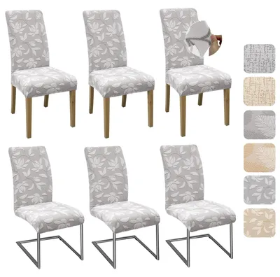 Stretch-Stuhlbezüge, 6 Stk., Jacquard, für Schaukelstühle, waschbar