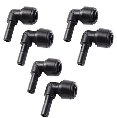Immagine prodotto di Raccordo a gomito da 90 gradi per tubi da 6,5 mm, utilizzato per sistemi di irrigazione