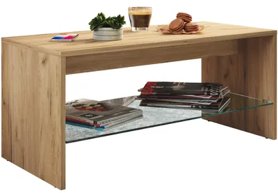 Immagine prodotto di Tavolino in legno | Sofatic con spazio di archiviazione sufficiente | Dimensioni ca. H. 40 x W. 90 x D. 40 cm | Tavolo da soggiorno – Wisal