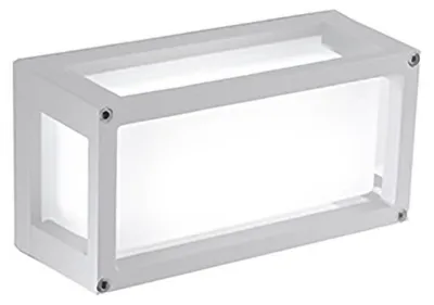 Produktbild von Wand- und Deckenleuchte für Innen und Außen, 12,2x25x9,5 cm, mattweißes Aluminium-Druckguss, Schutzart IP54, E27-Fassung, max. 42 W, hochwertig.