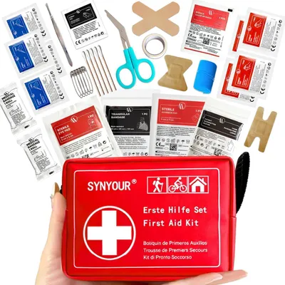 Produktbild von Mini Erste Hilfe Set 80 Teile Reiseapotheke für Outdoor, Wandern, Camping, Zuhause, Kinder