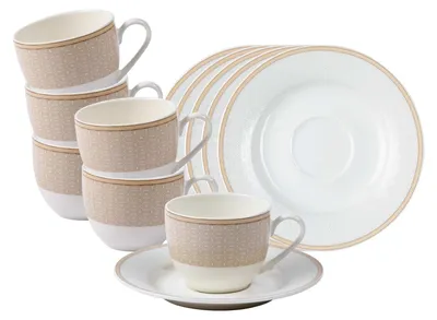 Produktbild von Ritzenhoff & Breker Geo Espressotasse mit Untertasse 90 ml 6er Set