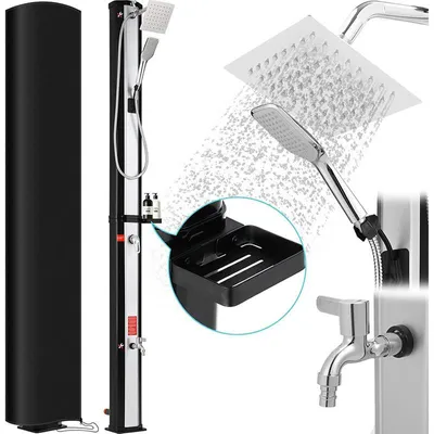 Obrázek produktu pro Solární zahradní sprcha KR108-1, 40 l, do 60 °C, černá
