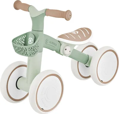 Produktbild von GLOBBER LEARNING BIKE – Aufsitzrad, Lernrad, 7 Zoll EVA-Bereifung, 4-rädrig, Sattel höhenverstellbar, salbei grün