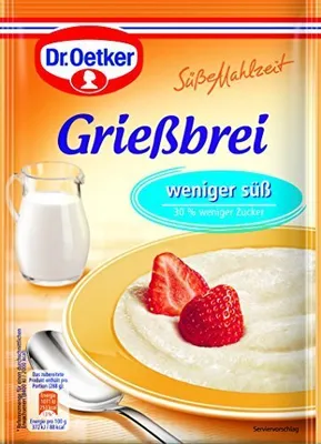 Obrázok produktu pre Dr. Oetker Krupicová kaša menej sladká, 12 balení (12 x 76 g)