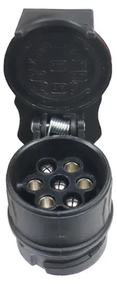 Produktbild von Anhängeradapter Steckdosenadapter 13 auf 7 polig 12V vernickelt ELMOT